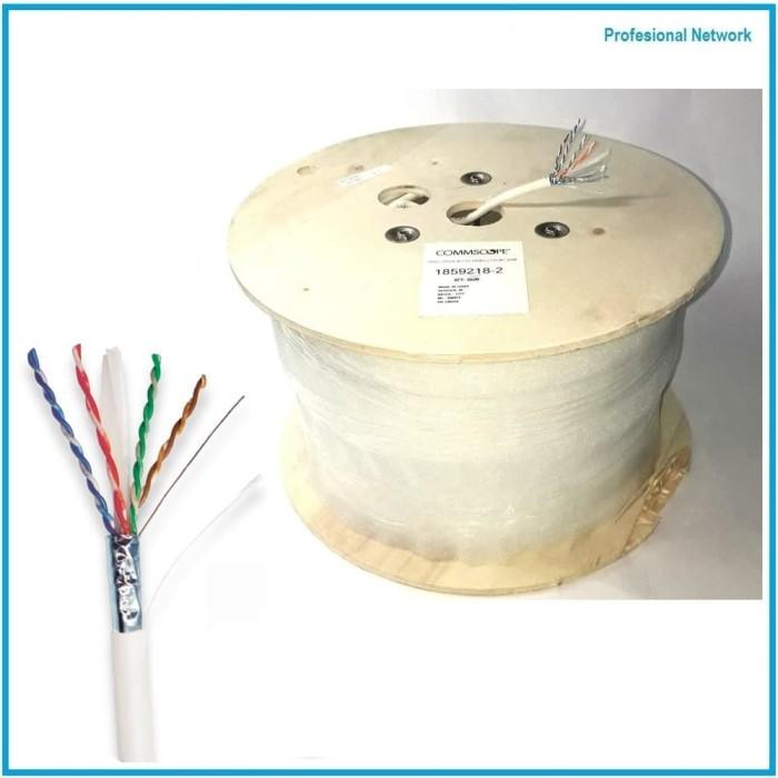 Gambar KABEL AMP COMMSCOPE LAN FTP/STP CAT6A Warna Putih 305M - AMP FTP Cat6a W dari Profesional Network undefined Tokopedia