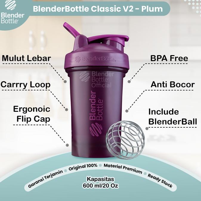 Gambar Botol Minum Blenderbottle Classic V2 20Oz Shaker Bottle Plum dari Arka Storeer undefined Tokopedia