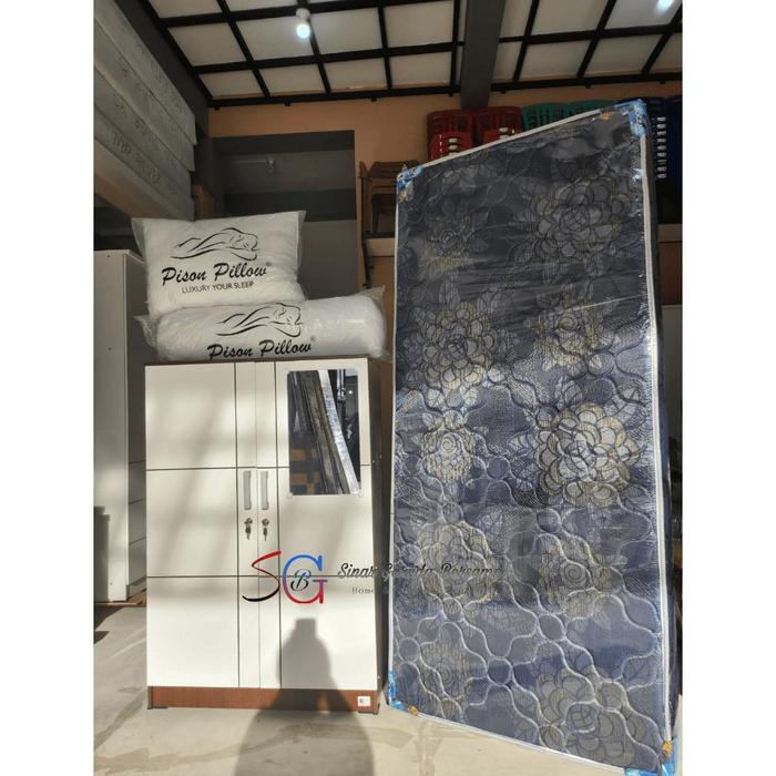 Gambar Paket Kamar Anak Kos Paket Kamar Set Hemat Anak Kos Kasur Busa Bergarai 3 Tahun + Lemari Minimalis + Bantal + Guling - KASUR 190x85x13 dari Savanada Shop undefined Tokopedia