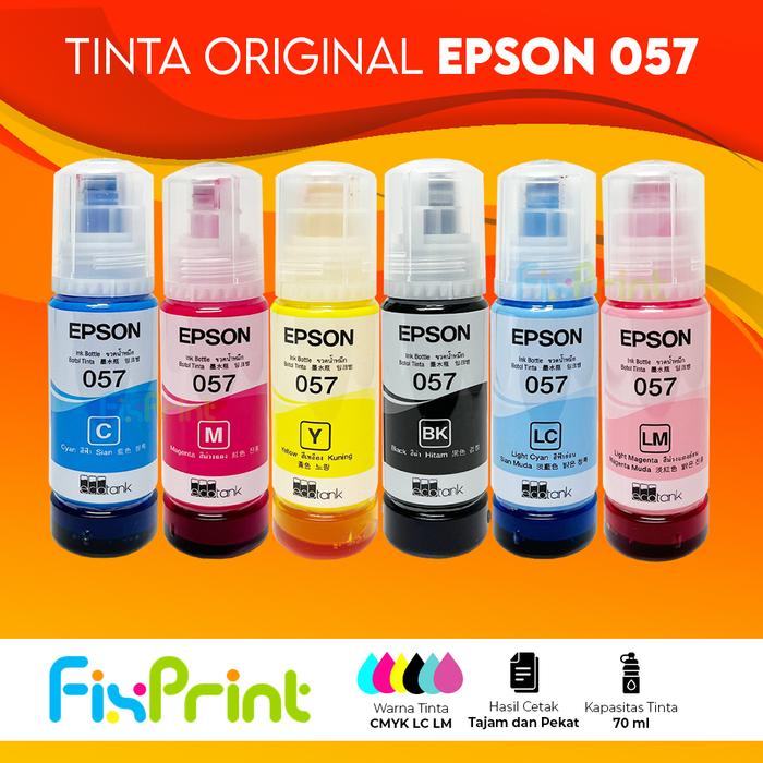 Gambar Tinta Epson 057 Set CMYK LC LM Original Tinta Epson L8050 L18050 ORI - 1SET LOOSEPACK dari FixPrint Jakarta undefined Tokopedia