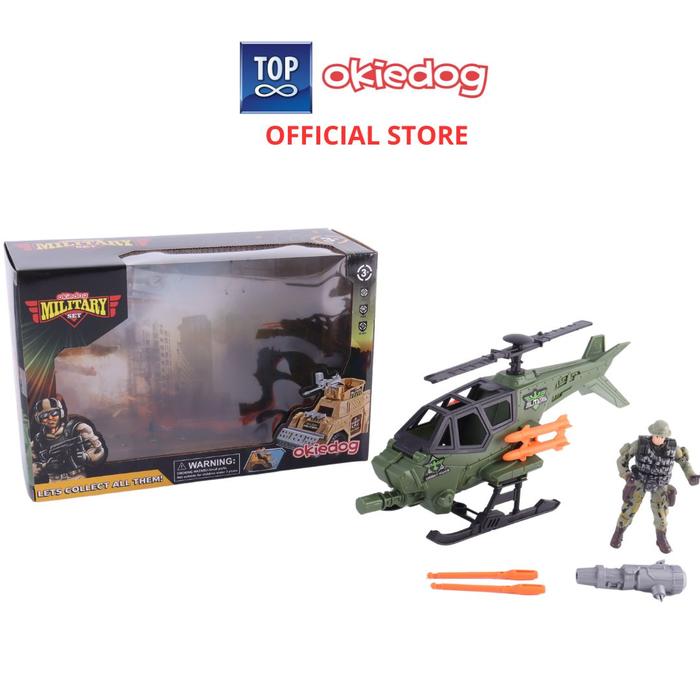 Gambar Okiedog Military Set Truck Tank Helicopter - Mainan Truk Tank Helikopter dengan Prajurit Militer Anak Laki SNI - HELICOPTER ARMY dari Tosyen Okiedog undefined Tokopedia