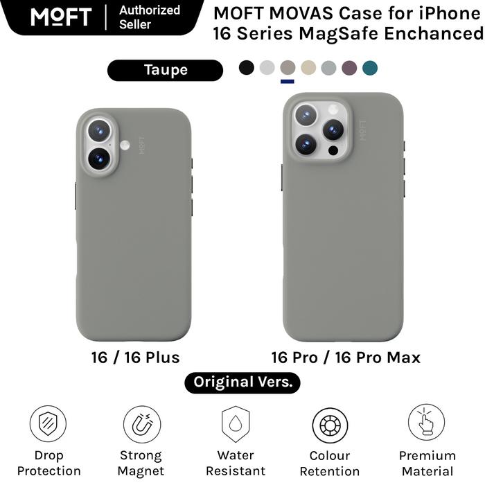 Gambar MOFT Snap Phone Case MOVAS for iPhone 16 Series - MagSafe Compatible - Taupe, OG 16 Pro Max dari Tech Essential undefined Tokopedia