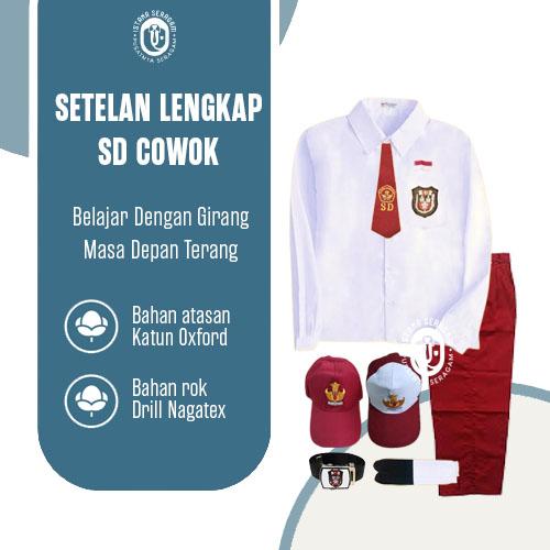 Gambar Setelan Baju Seragam Sekolah SD LAKI BAJU PANJANG CELANA PANJANG Cowok By Istana Seragam - Lengkap, Kelas 5 dari Istana Seragam undefined Tokopedia