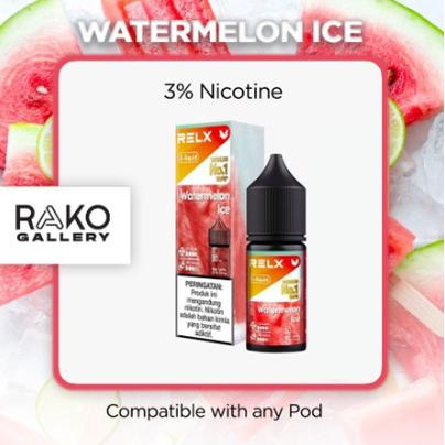 Gambar RELX Liquid Salt Nic 30ml Pod All Flavors - Watermelon Ice dari Relx gallery undefined Tokopedia