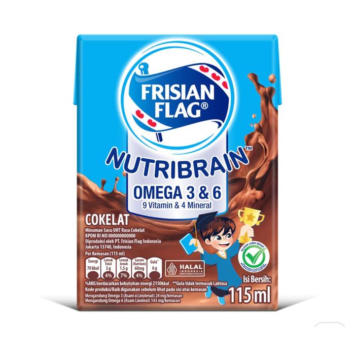 Gambar Susu Frisian Flag Nutribrain Omega UHT Cokelat 115ml - sameday/instant only dari Bakingstorebintaro undefined Tokopedia