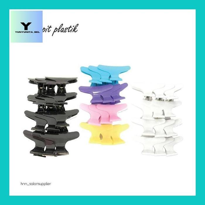 Gambar YUNYUN** JEPIT RAMBUT SALON GIGI PLASTIK WARNA WARNI HITAM BERKUALITAS ISI 12 PCS - Hitam dari Yunyunita-Sel undefined Tokopedia