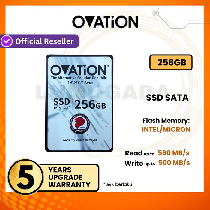Gambar OVATION SSD 128GB / 256GB / 512GB / 1TB 2.5" SATA3 Internal SSD SATA Laptop Pc Storage Hdd - Garansi Resmi 5th - 256GB, SSD Only dari Lumugada undefined Tokopedia