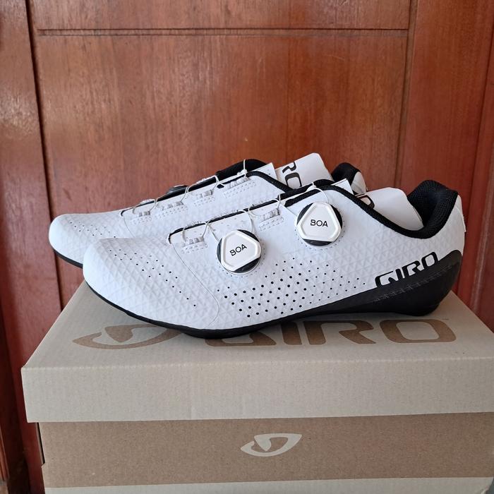 Sepatu Sepeda Giro Regime White Road Cleat Shoes Roadbike 44