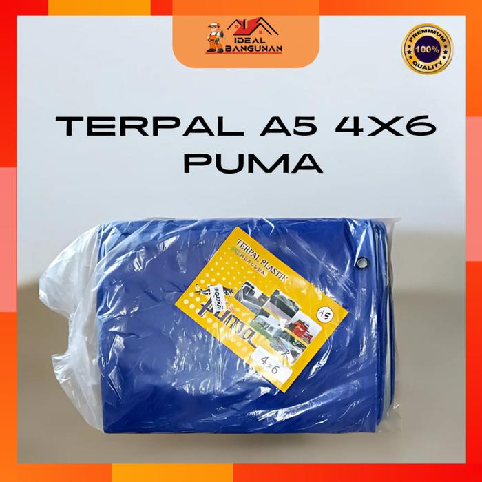 Gambar [READY] TERPAL A5 MERK PUMA | UKURAN TERSEDIA 3X4, 4X6, 5X7, 6X8, 6X9 | TERPAL TEBAL DAN BERKUALITAS - 4X6 dari IDEAL BANGUNAN undefined Tokopedia