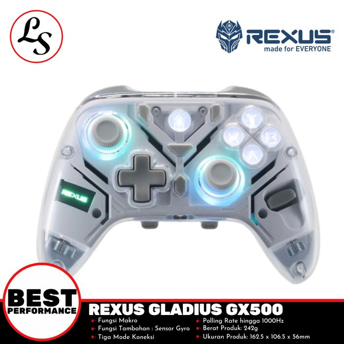 Gambar REXUS GAMING GAMEPAD Gladius GX500 Wireless Bluetooth - Putih dari Lightspeed Com undefined Tokopedia