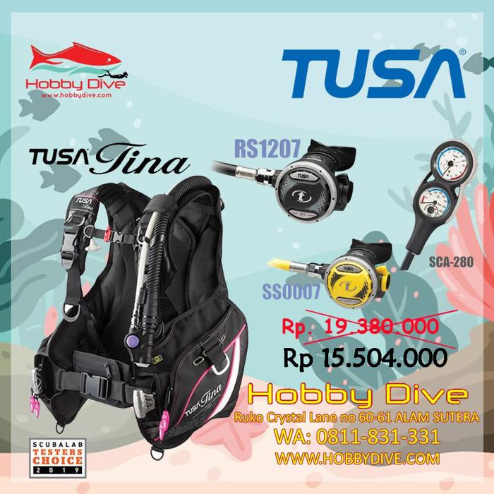 Gambar Tusa BCD Tina Package with Regulator + Octopus + Gauge - 2in1 Gauge dari HOBBY DIVE undefined Tokopedia