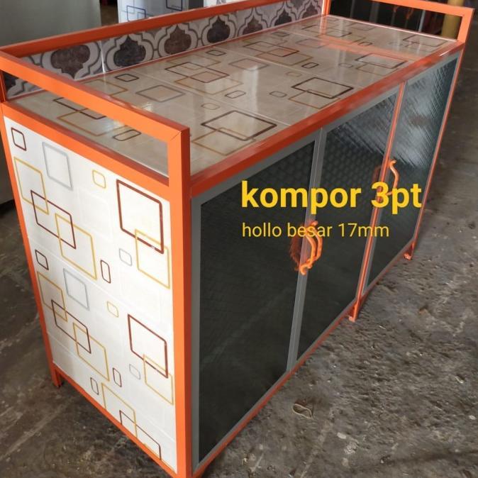 Gambar READY!! [ ORIGINAL RAK PIRING KOMPOR 3 PINTU/RAK KOMPOR/RAK KOMPOR ALUMINIUM T80 P105L45 MURAH!! - 2PINTURAKKOMPOR dari Mikhaele undefined Tokopedia