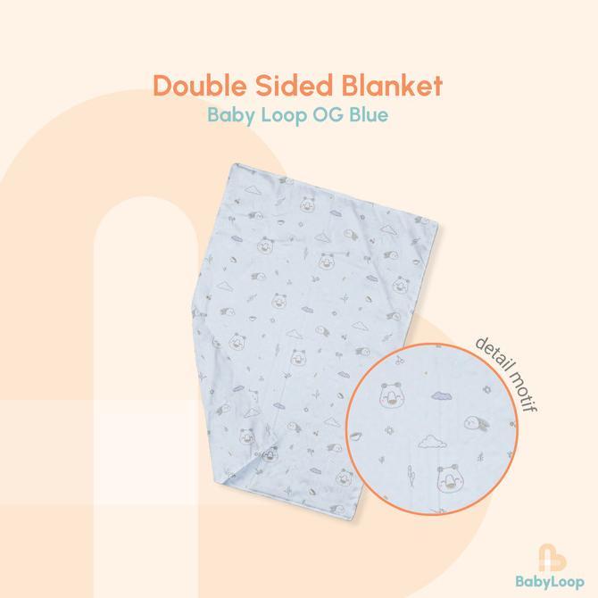 Gambar Diskon! Selimut Bayi & Anak - Double Sided Blanket Tencel - Baby Loop - Blue dari hilmitsaqif10 undefined Tokopedia