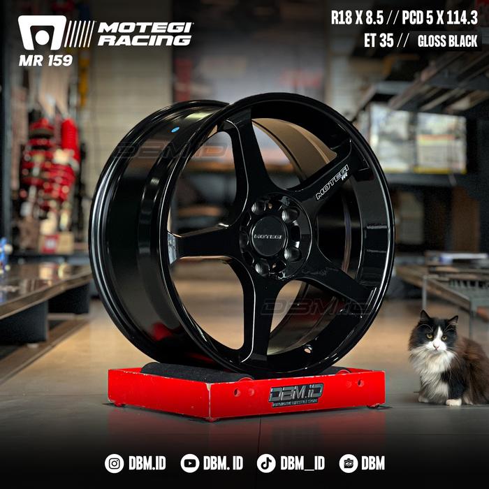 Gambar Velg Motegi Racing MR159 R18 18x8.5 5x114.3 et 35 Gloss Black dari DBM.ID undefined Tokopedia