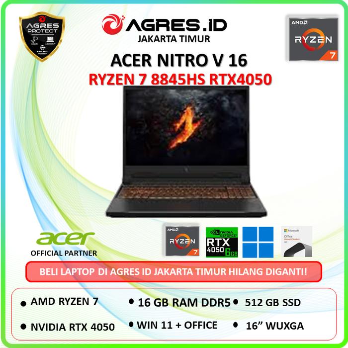 Promo ACER Nitro V 16 AMD Ryzen RTX 4050 Ram 16 Gb 512 Gb Win 11 - Main Image