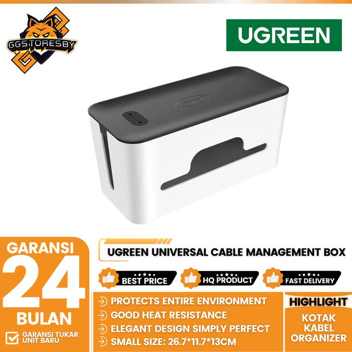 Gambar UGREEN UNIVERSAL CABLE MANAGEMENT BOX - KOTAK KABEL ORGANIZER - 30397 30398 - 30397 dari GGSTORESBY undefined Tokopedia