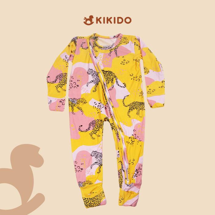 Gambar Baju Tidur Bayi -Kikido x Ayla Bonnie Tencel Zipper Sleepsuit - Tiger, 6-12 Bulan/M dari Kikido undefined Tokopedia