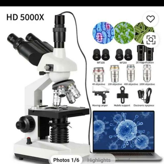 Jual XSZ 107 BN Mikroskop Binokular 1600x dengan Eyepiece WF10X & WF16X ...