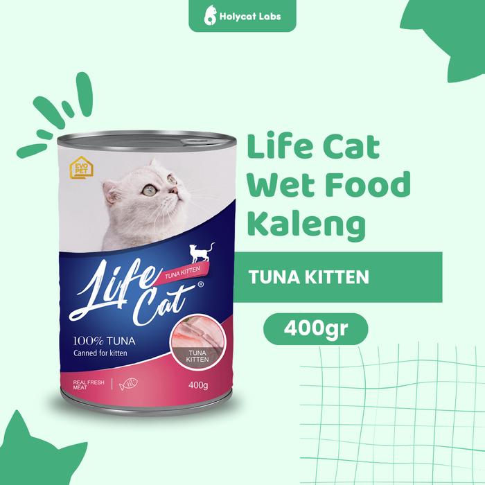 Gambar Life Cat Can Kaleng Tuna Makanan Kucing Basah 400gr - KITTEN TUNA dari Holycatlabs Official Shop undefined Tokopedia