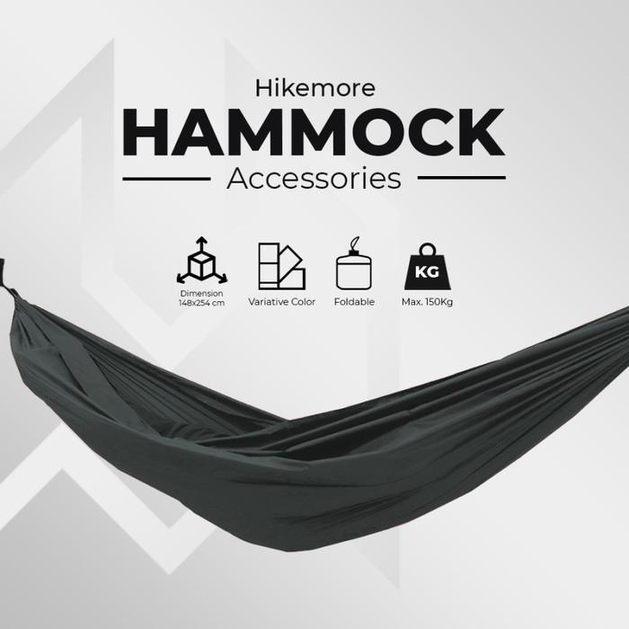 Gambar Hammock Camping Tempat Tidur Gantung Hikemore Ori - HM Dark Grey dari Hikemore undefined Tokopedia