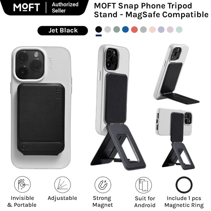 Gambar MOFT Snap Phone Tripod Stand MOVAS - MagSafe Compatible - Jet Black dari Tech Essential undefined Tokopedia