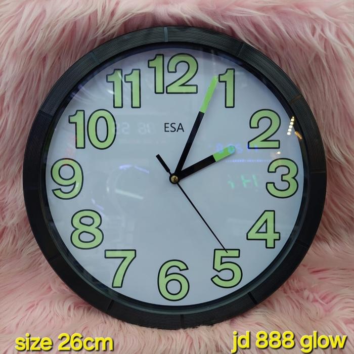 Gambar Jam Dinding Bisa Nyala Dalam Gelap Creative Glow in The Dark 30 CM - Putih - Hitam dari Amexs Store undefined Tokopedia