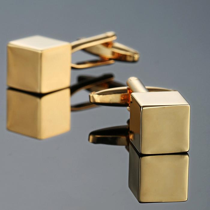 Gambar TOMMY CUFFLINK - kancing manset kancing lengan kemeja - 03 GOLD CUBE dari Toko 1973 undefined Tokopedia