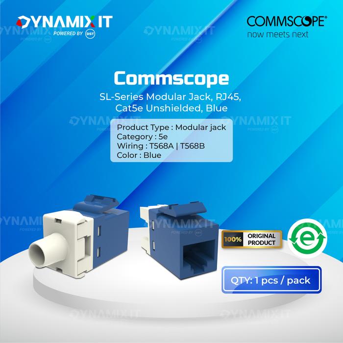 Gambar COMMSCOPE AMP Modular Jack RJ45 Cat.5 SL Series Original - Blue dari DYNAMIX IT undefined Tokopedia