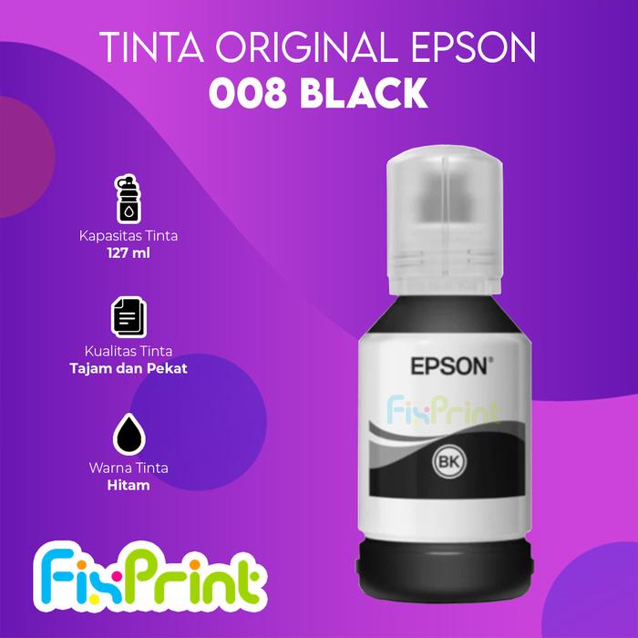 Gambar Epson 008 C13T06G Tinta Cartridge Printer L6460 L6490 L15180 L6550 - No Box Black dari FixPrint Indonesia undefined Tokopedia