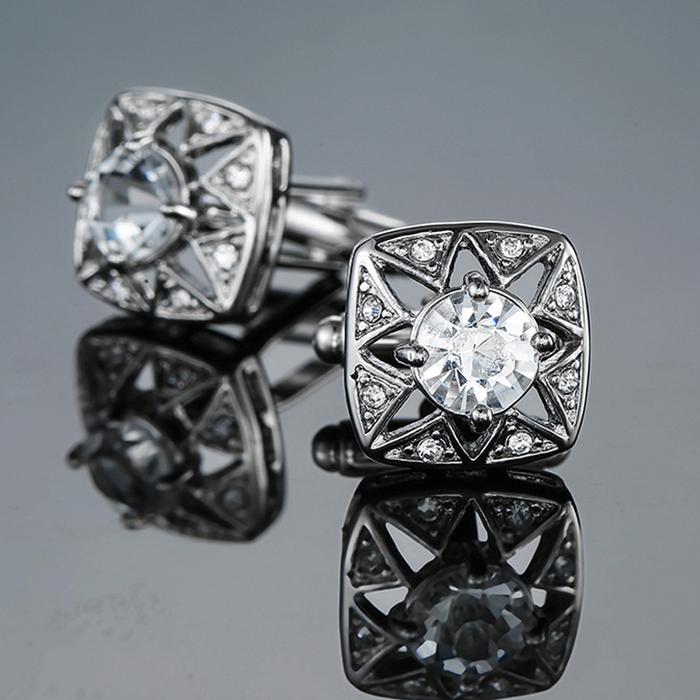 Gambar TOMMY CUFFLINK - kancing manset kancing lengan kemeja - 07 SLVR CRYSTAL dari Toko 1973 undefined Tokopedia