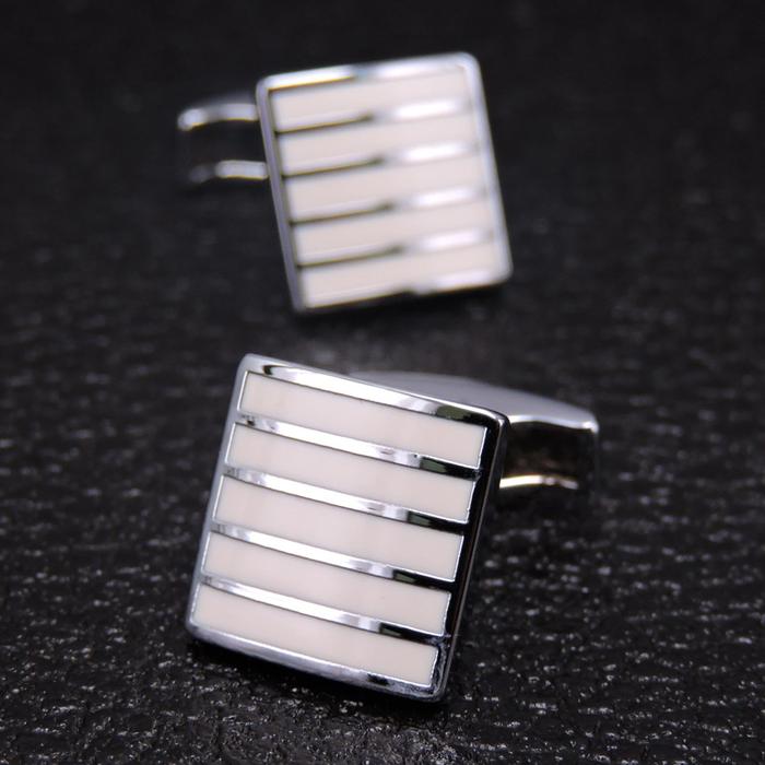 Gambar TOBIAS CUFFLINK - kancing manset kancing lengan kemeja - 14 WHITE ENAMEL dari Toko 1973 undefined Tokopedia