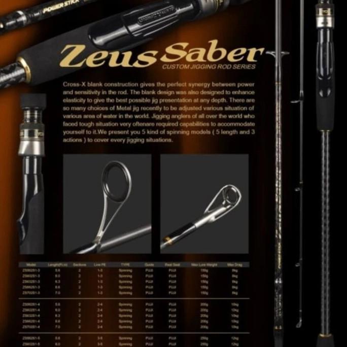 Gambar RYOBI ZEUS SABER SPINING ROD LIGHT JIGGING BUTT JOINT FULL FUJI JORAN - PE 1-3, 662 dari Tama Sejahtera Abadi undefined Tokopedia
