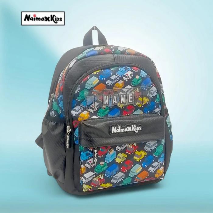 Gambar Tas Sekolah Anak PAUD TK Medium Perempuan Laki-Laki Ransel | Naimax Kids | Tas Sekolah Anak Karakter - Jimmy Car dari NaimaxKids.id Kota Tangerang Tokopedia