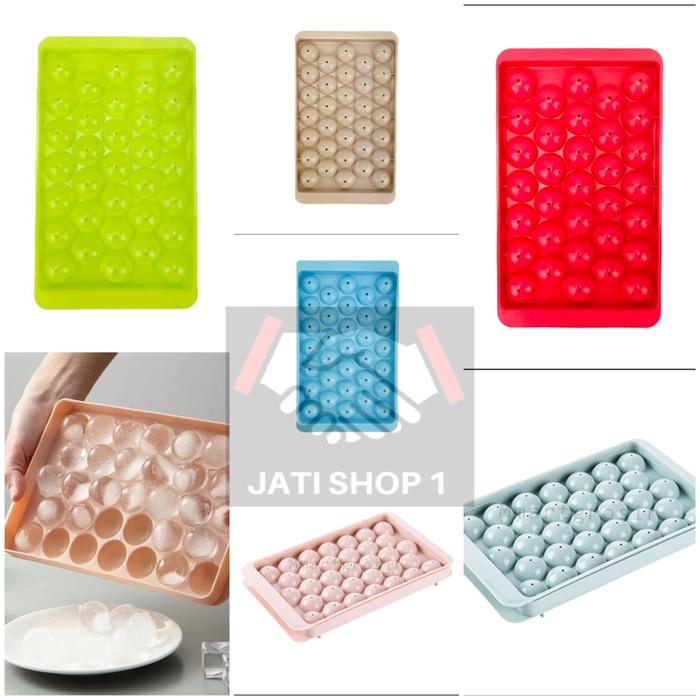 Gambar Cetakan Es Baru Bulat Isi 33 Slot Ice Blue Tray Plastik Food Grade - Kitchenware - Random 17x10cm dari Irarustore undefined Tokopedia