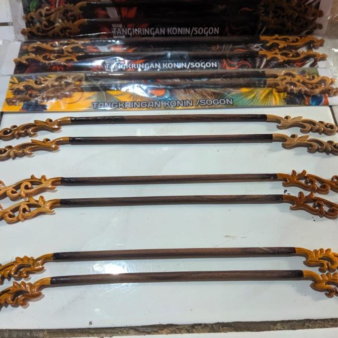Gambar Tangkringan Konin Sogon Pleci Isi 2 Sejajar 30Cm Sonokeling dari naesya12 undefined Tokopedia