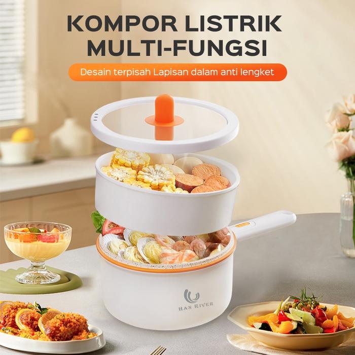 Gambar Han River panci listrik Gagang Panjang serbaguna 2L Panci listrik (HRDZG06) - GAGANG OREN dari HEALTH CCARE undefined Tokopedia