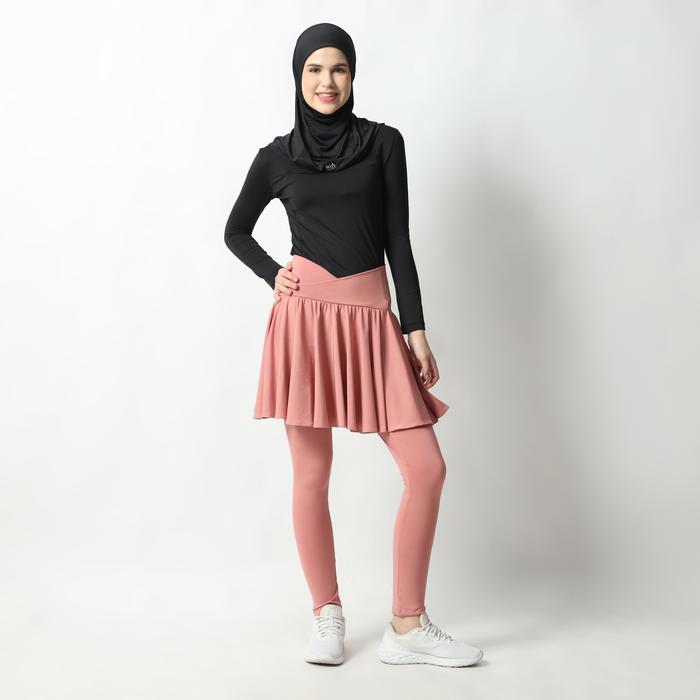 Gambar HIA EveryWear Kaleeva Short Skirt-Legging Rok Legging Full Warna Dusty Pink - S fit to M dari HIA EveryWear Kota Bandung Tokopedia