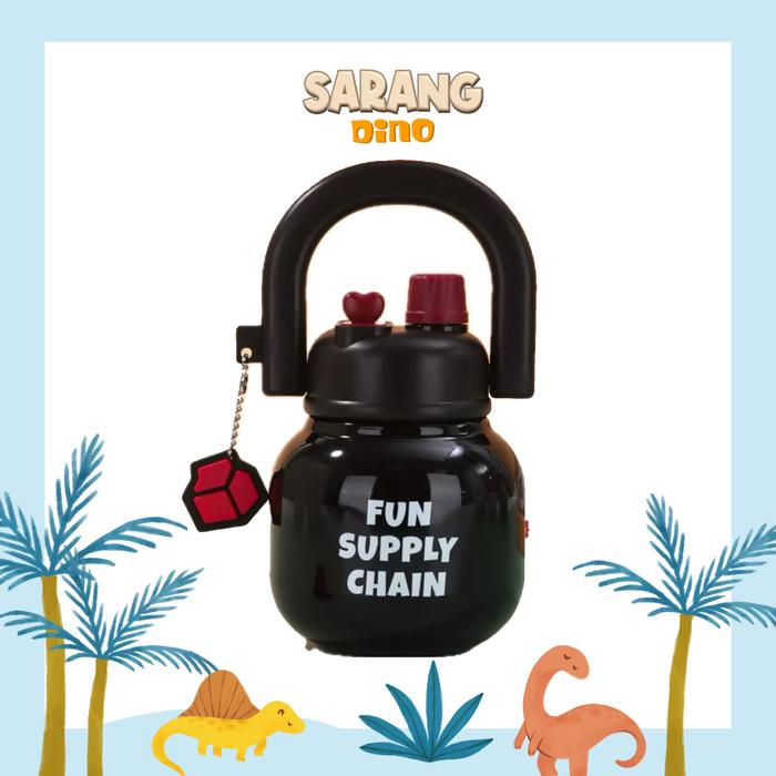 Gambar Botol Minum Tumbler Stainless Steel Plastic Linlin Pot Infused Insulated - Hitam Besi dari Sarang Dino undefined Tokopedia