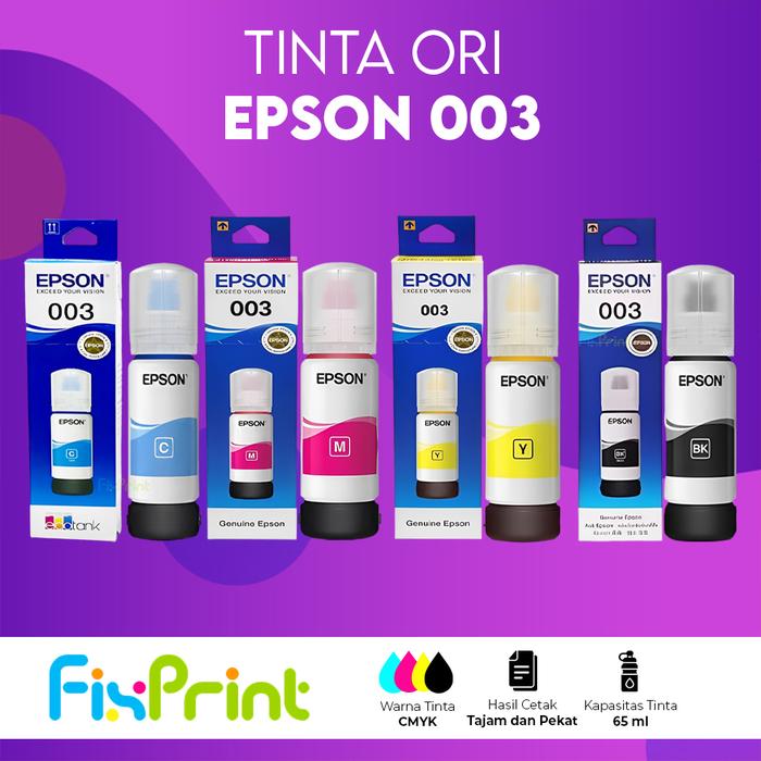 Gambar Tinta Printer Epson Original 003 664 001 774 005 008 673 Black Color - 003, Biru dari FixPrint Indonesia undefined Tokopedia