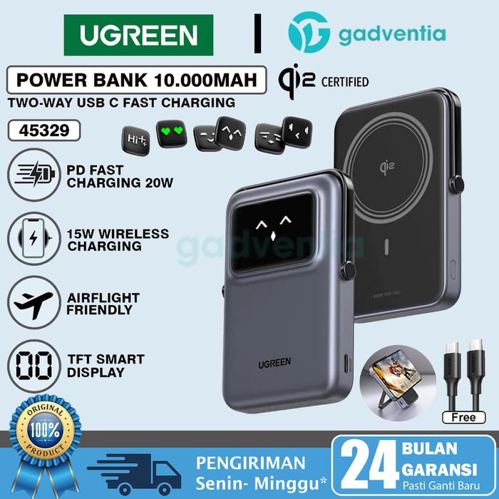 Gambar UGREEN UNO MAGSAFE POWER BANK QI2 FAST CHARGING 20W FOR IPHONE 13 14 15 16 PRO MAX - UNO MAG QI2 20W dari GADVENTIA Kota Administrasi Jakarta Barat Tokopedia