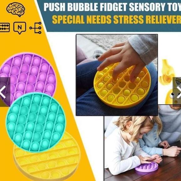 Gambar Mainan Push Bubble Fidget Pop It Fidget Toy Popit Mainan Anak Balita - Bulat dari joharestore undefined Tokopedia