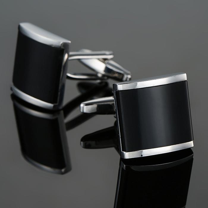 Gambar TOBIAS CUFFLINK - kancing manset kancing lengan kemeja - 13 BLACK ZIRCON dari Toko 1973 undefined Tokopedia