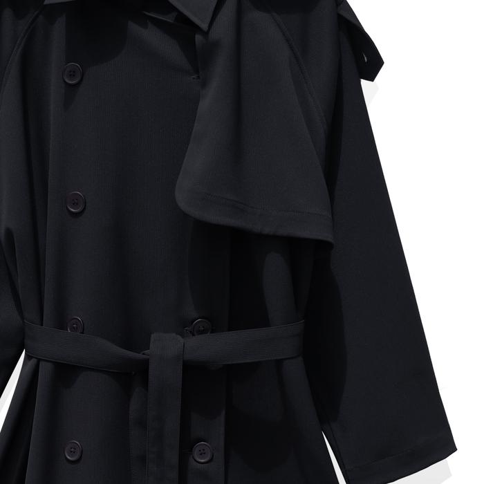 Gambar Rashawl Deiji Hooded Coat - Black  Textured dari Rashawl undefined Tokopedia