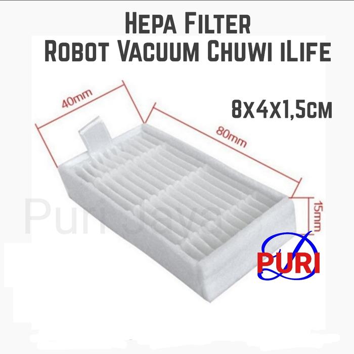 Gambar iLife Chuwi Main Filter Utama Mop Brush Robot Vacuum V5 Pro V5s V3 V3s - 1pc Filter Hepa dari Puri Denshi undefined Tokopedia