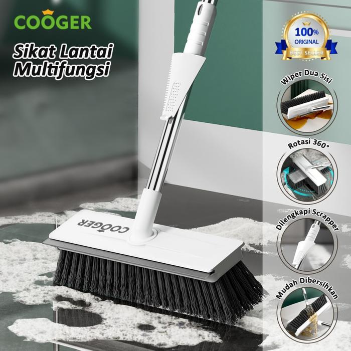 Gambar COOGER Electric Sikat Lantai Kamar Mandi 3IN1 Dengan Wiper Serbaguna Untuk Segala Jenis Lantai - Sikat 3IN1 dari COOGER Electric undefined Tokopedia