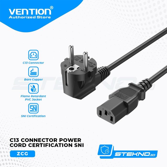 Gambar Vention Kabel Power Supply Colokan Kabel Power AC Power Cord SNI ZCI ZCG ZCH - ZCG dari Vention Authorized Medan undefined Tokopedia