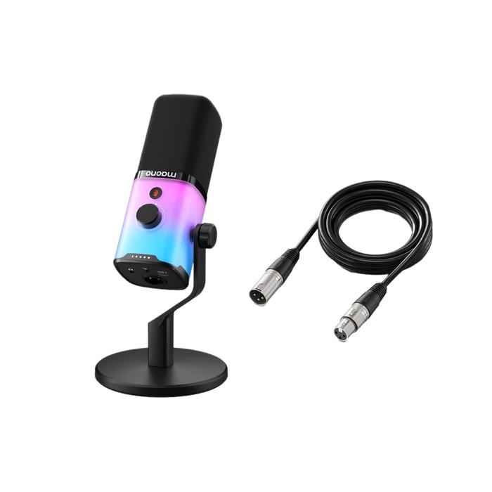 USB XLR ダイナミックマイク 192kHz/24bit ポッドキャスト用