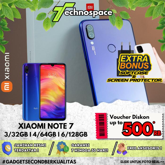 Gambar Xiaomi Redmi Note 7 128GB 64GB 32GB Second Original Resmi Indo Fullset - Redmi Note 7, 3/32 Unit Only dari Technospace Jkt undefined Tokopedia