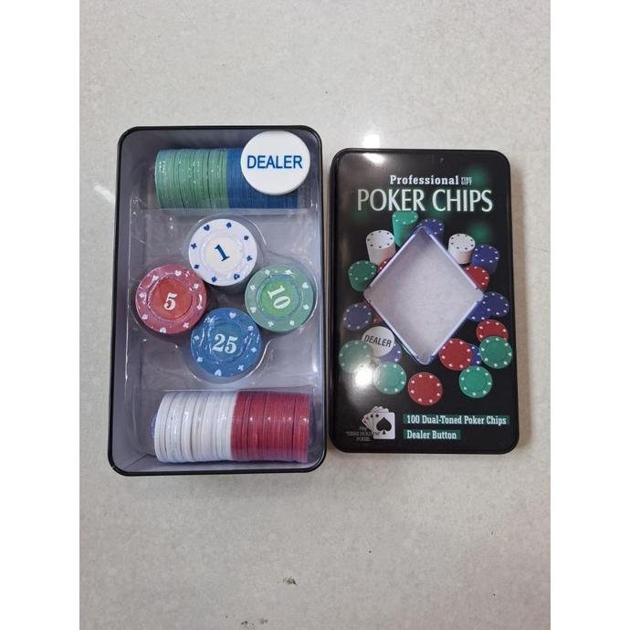 Jual BARU !! Chips Coin Texas Game Mainan Kartu Set Mainan Kartu Poo ...