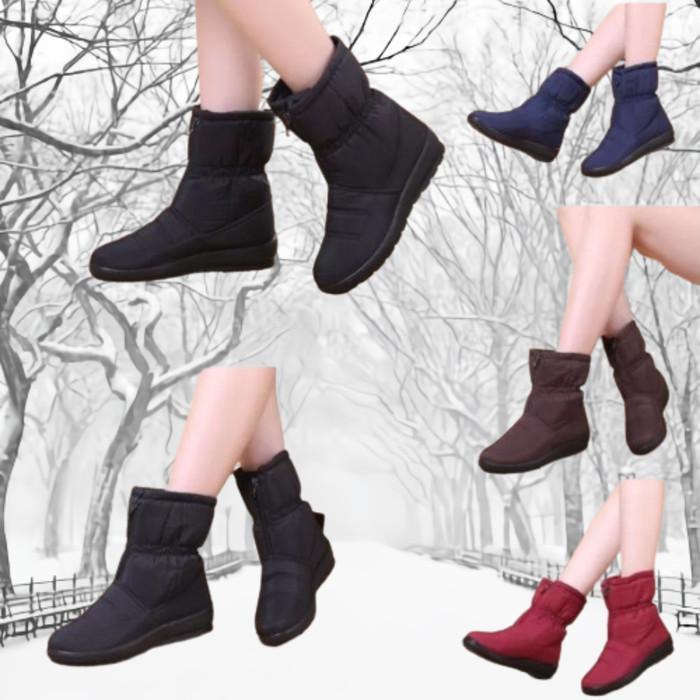 Sepatu Winter Boots Musim Dingin Salju Waterproof Bulu Pria Wanita Terlaris  Merah, 41 di Toko Amabarti Tokopedia